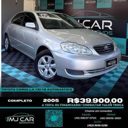 TOYOTA COROLLA 1.8 XEI 16V FLEX 4P AUTOMÁTICO TOYOTA COROLLA 1.8 XEI 16V FLEX 4P AUTOMÁTICO